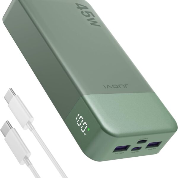 JUOVI Power Bank 20000mAh, 45W Portable Charger Quick Charge